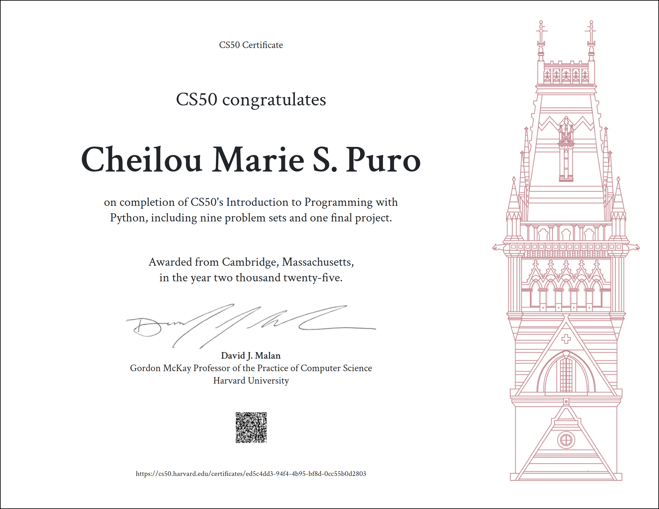 CS50 Python Certificate