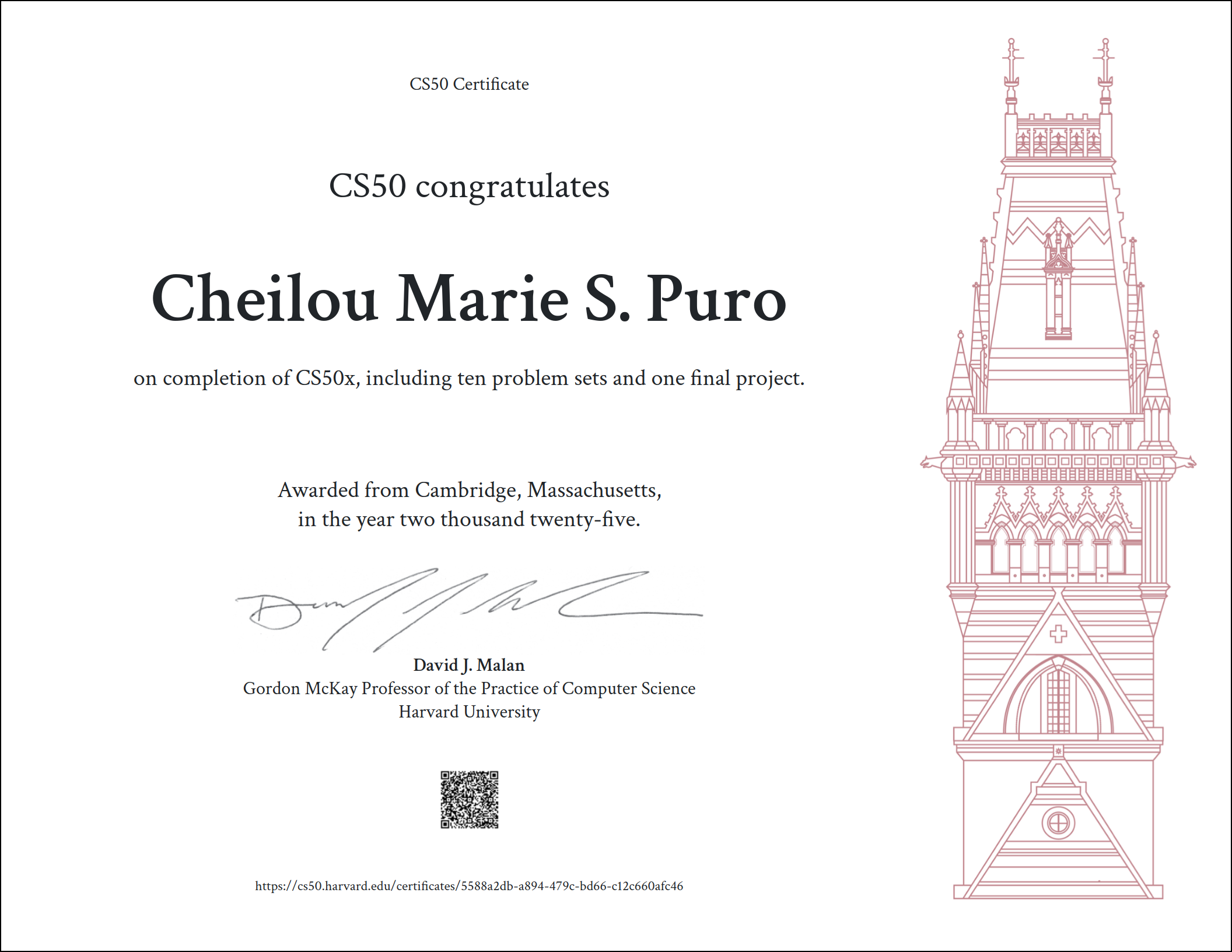 CS50x Certificate